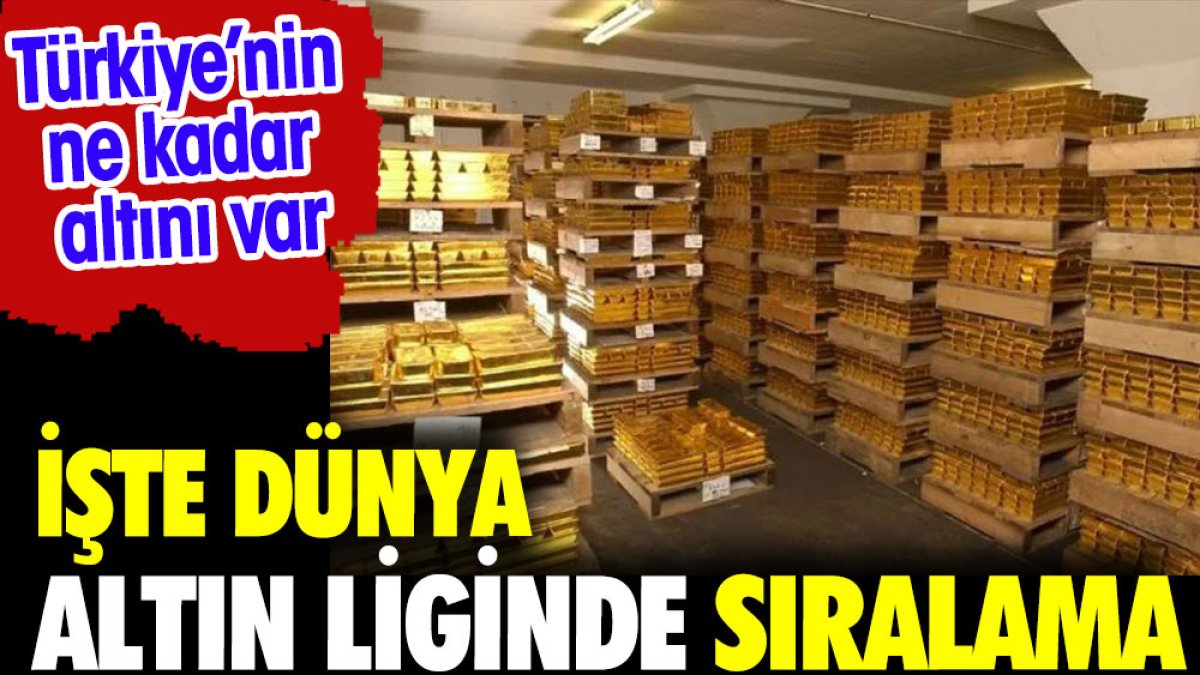 Türkiye'ni ne kadar altını var. Dünya altın liginde sıralama belli oldu