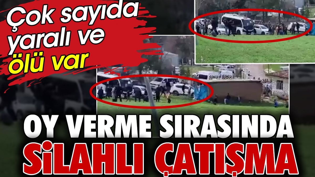 Oy verme sırasında silahlı çatışma. Çok sayıda yaralı ve ölü var