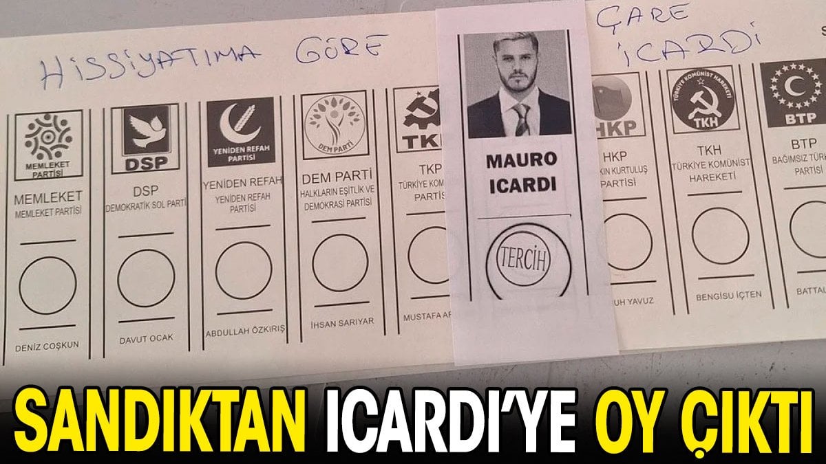 Sandıktan Icardi'ye oy çıktı. 'Çare Icardi'