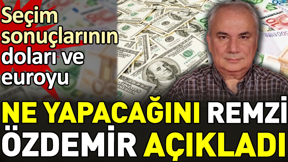 Seçim sonuçlarının doları ve euroyu ne yapacağını Remzi Özdemir açıkladı