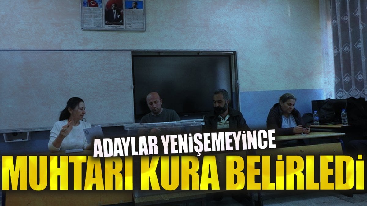 Muhtarı kura belirledi. Adaylar yenişemeyince.