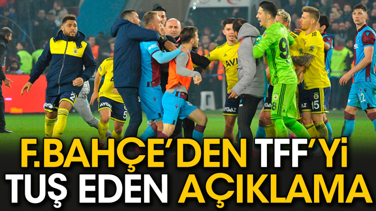 Fenerbahçe TFF'yi tuş etti