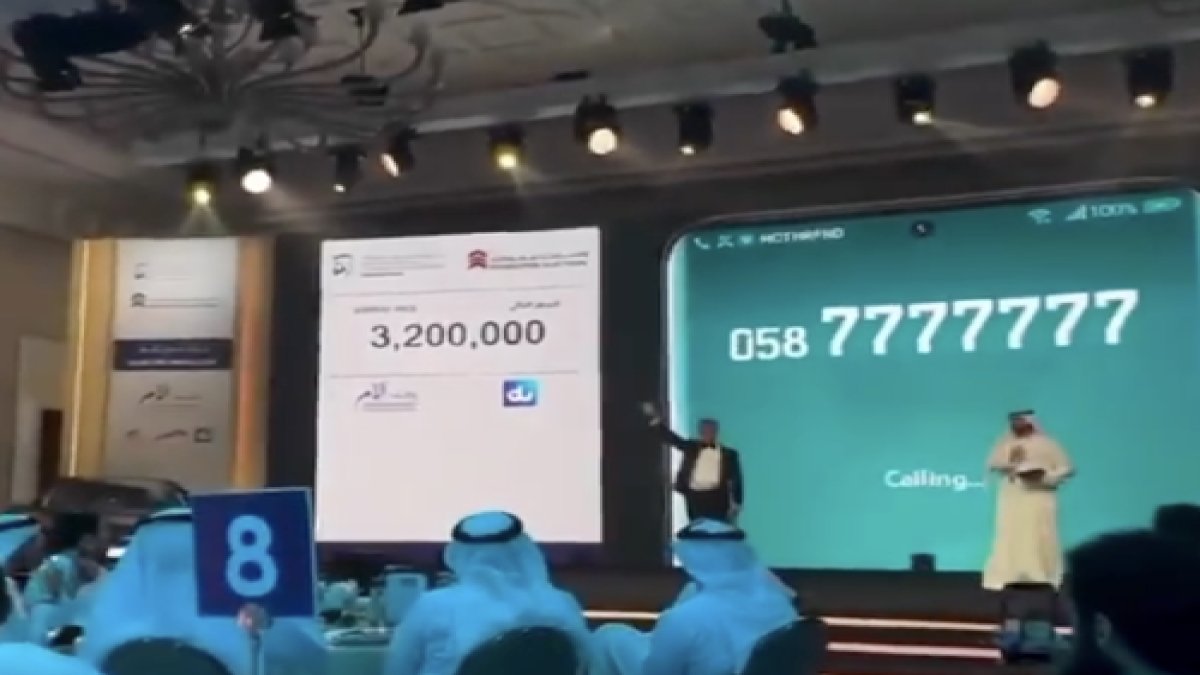 Dubai'de akıldı kolay kalan telefon numarası 28 milyon TL'ye satıldı