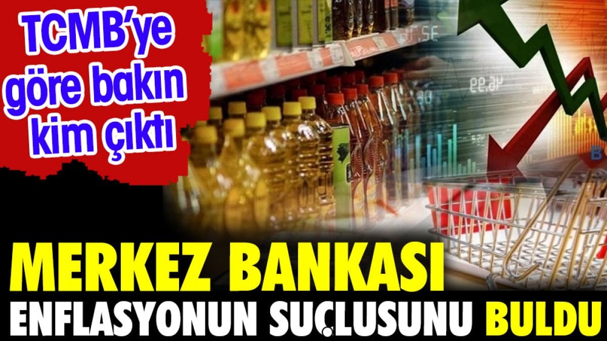 Merkez Bankası enflasyonun suçlusunu buldu. TCMB bakın o suçlu kim