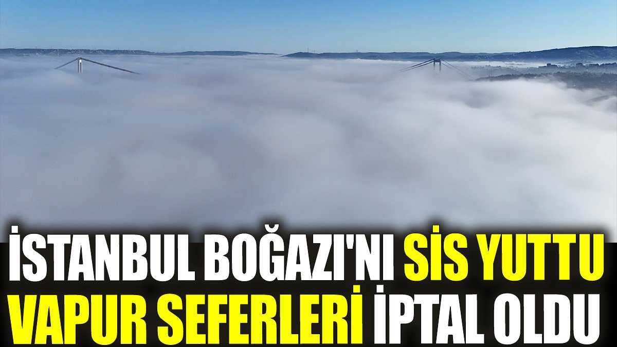 İstanbul Boğazı'nı sis yuttu vapur seferleri iptal oldu