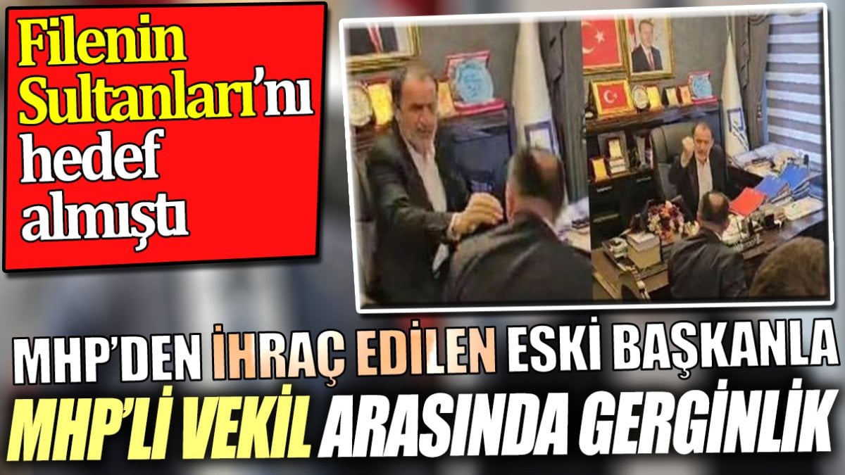 MHP'den ihraç edilen eski başkanla MHP'li vekil karşı karşıya geldi. Devir teslim töreninde gerginlik