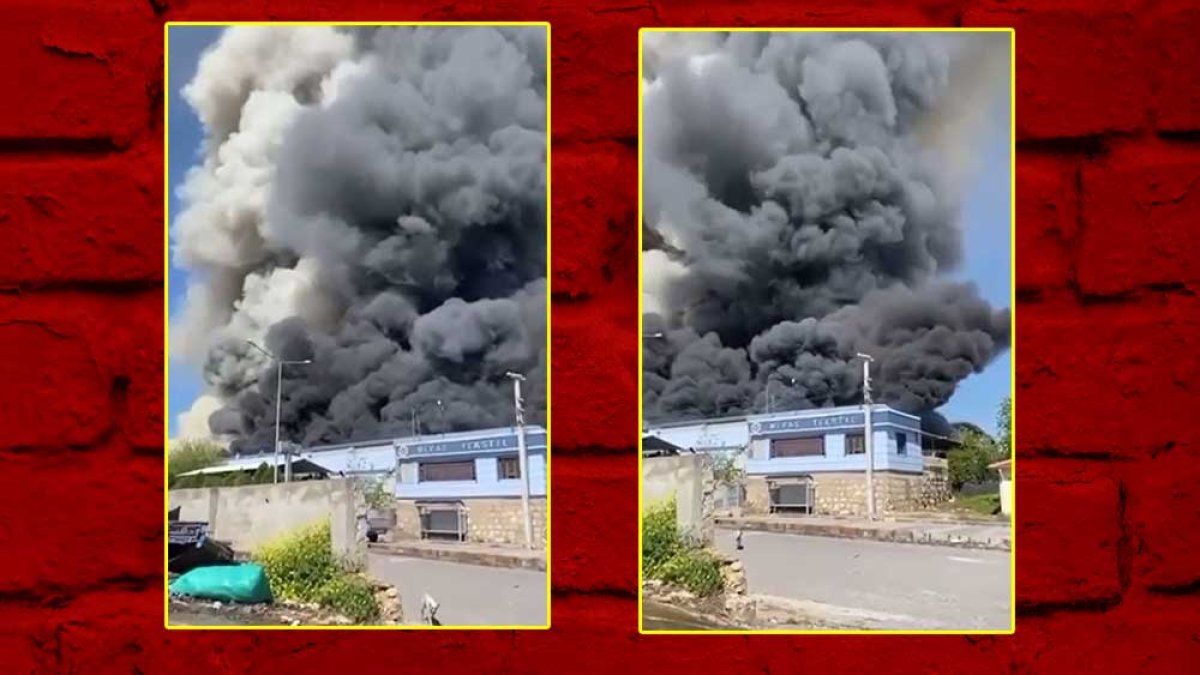 Şanlıurfa'da tekstil fabrikası yangını