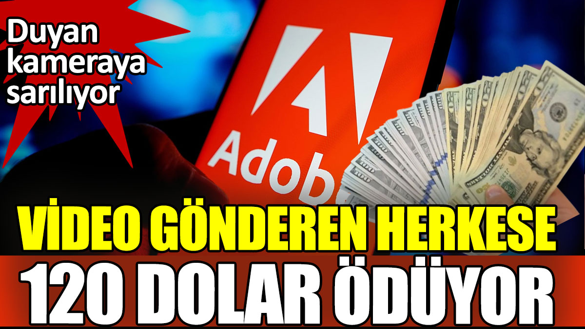 Video gönderen herkese 120 dolar ödeniyor Adobe'yi duyan kameraya sarılıyor