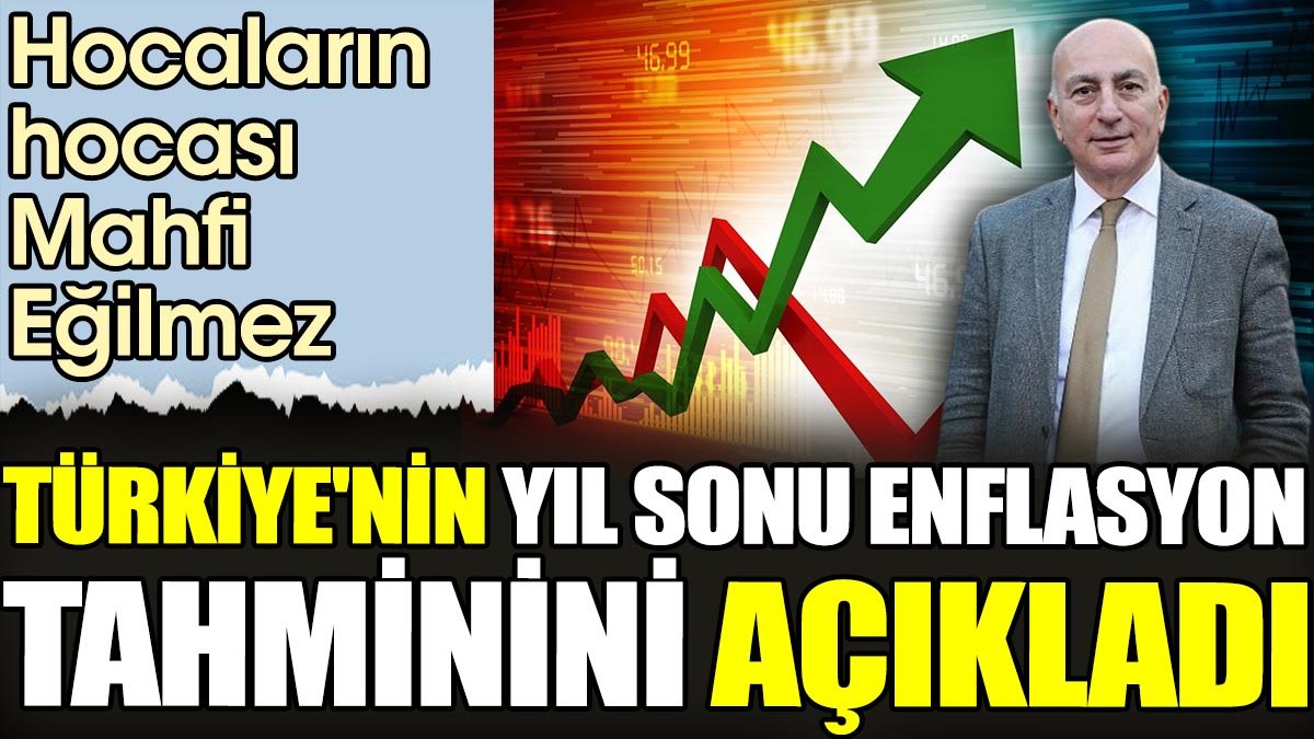 Mahfi Eğilmez Türkiye'nin yıl sonu enflasyon tahminini açıkladı