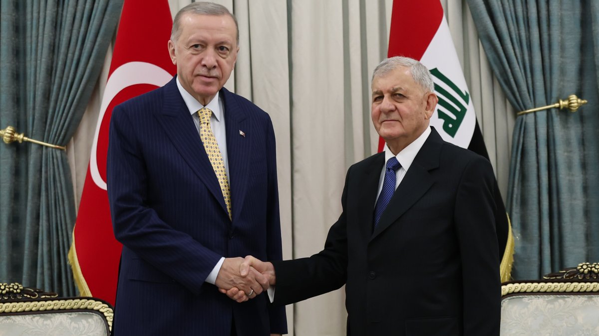 Erdoğan Irak Cumhurbaşkanı Reşid ile bir araya geldi