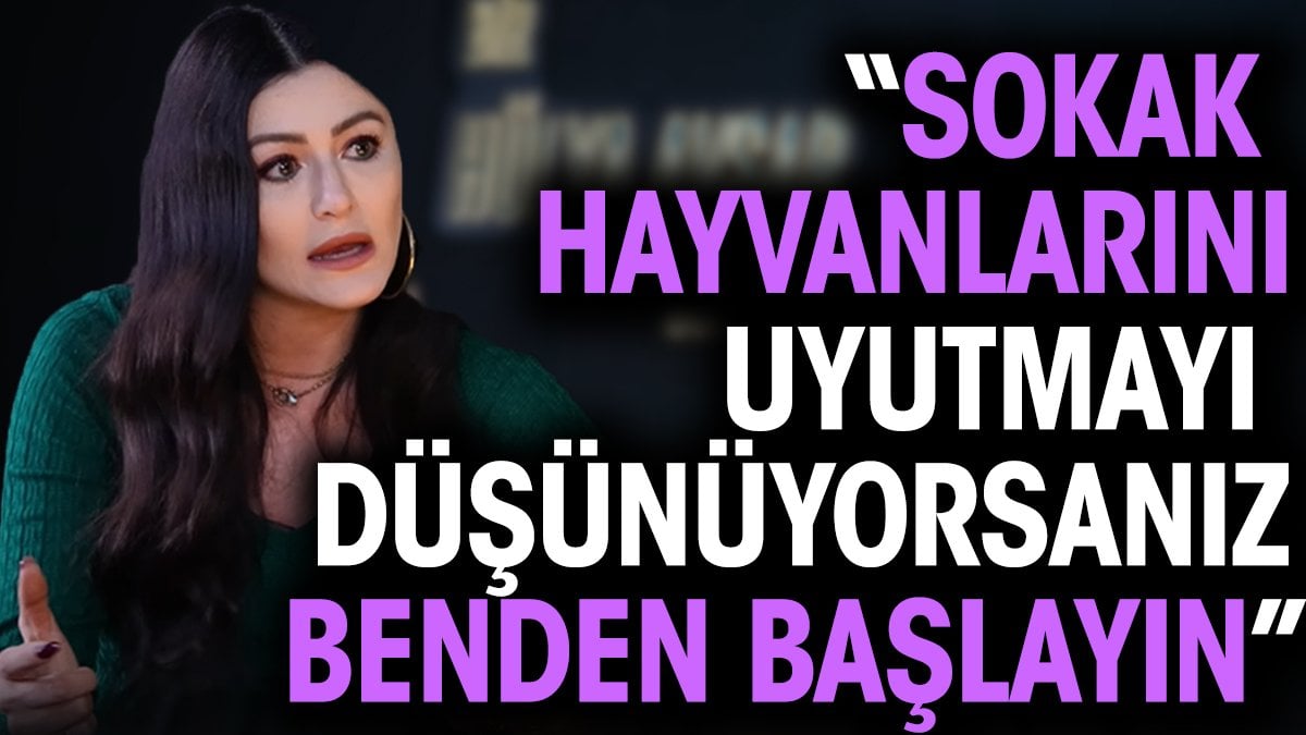 Deniz Çakır 'Sokak hayvanlarını uyutmayı düşünüyorsanız benden başlayın'