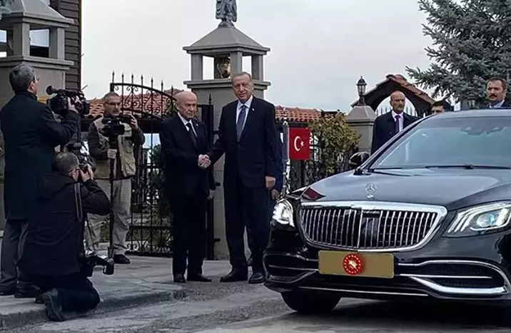 Erdoğan Bahçeli görüşmesi başladı
