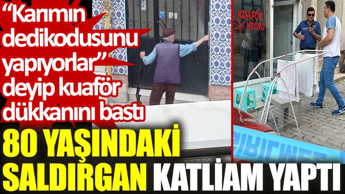 Eşiyle ilgili dedikodu yaptığını iddia ettiği kuaför ve müşterisini tüfekle vurdu