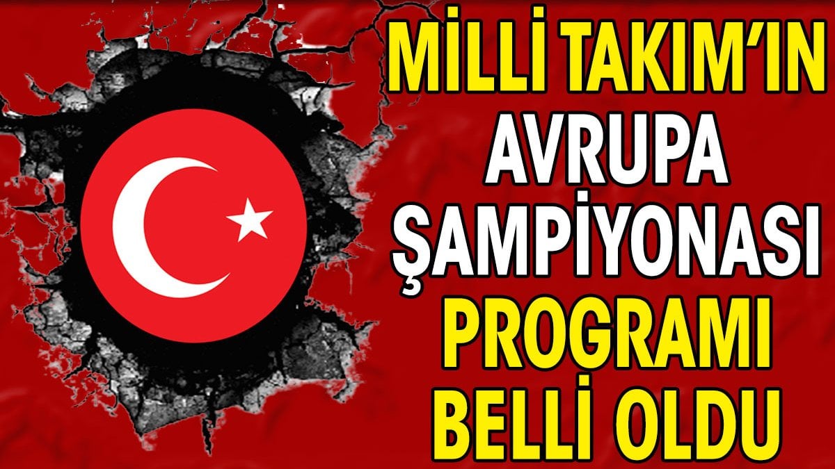 Milli Takım'ın Avrupa Şampiyonası programı belli oldu