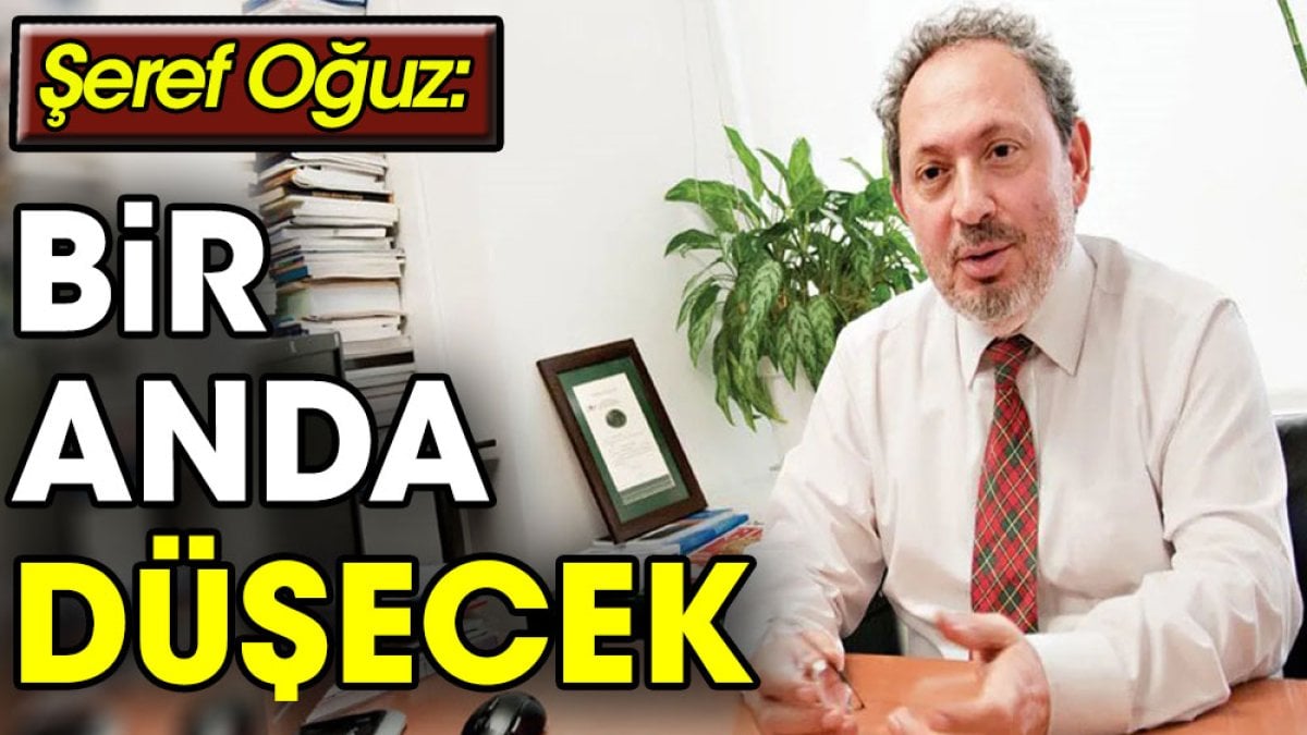 Şeref Oğuz: Bir anda düşecek