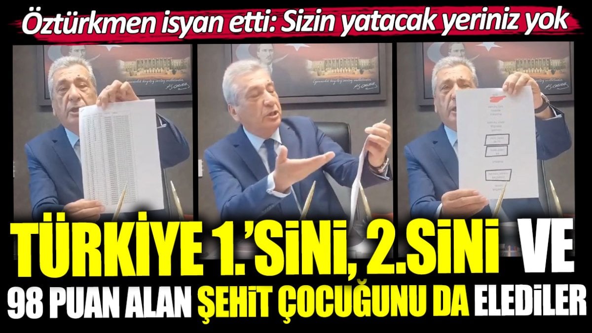 Türkiye birincisi, ikincisi ve sınavdan 98 puan alan Şehit çocuğunu elediler! Son yılların en büyük torpil skandalı