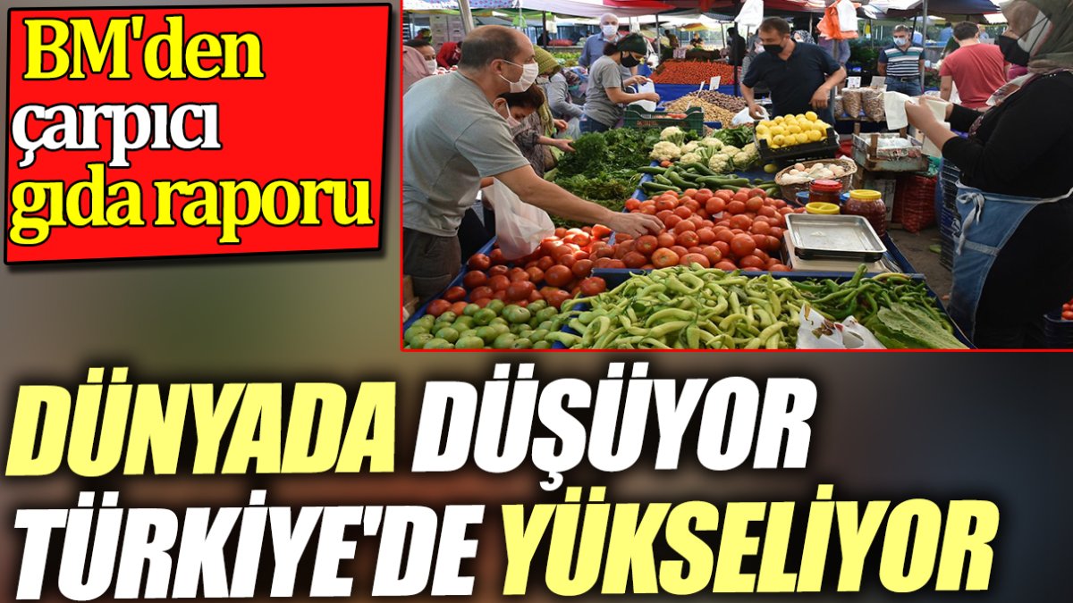Dünyada düşüyor Türkiye'de yükseliyor. BM'den çarpıcı gıda raporu