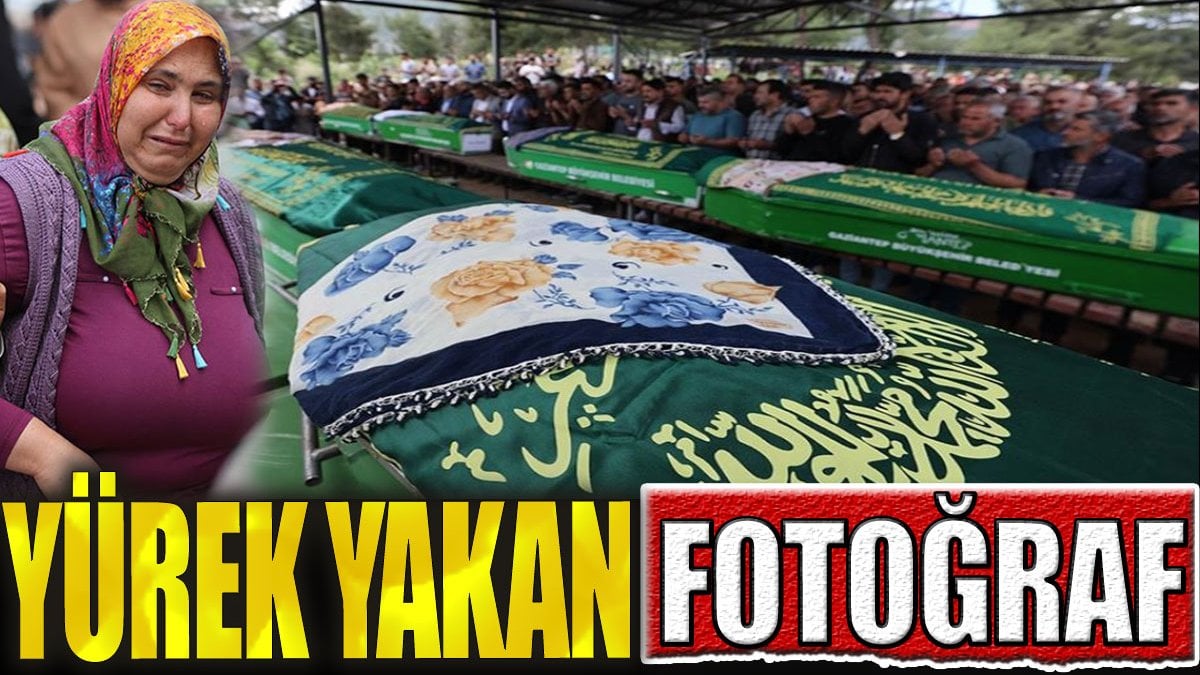 Gaziantep’ten yürek yakan fotoğraf! Yan yana toprağa verildiler