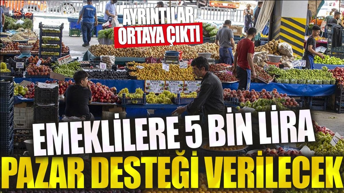 Emeklilere 5 bin lira pazar desteği verilecek. Ayrıntılar ortaya çıktı