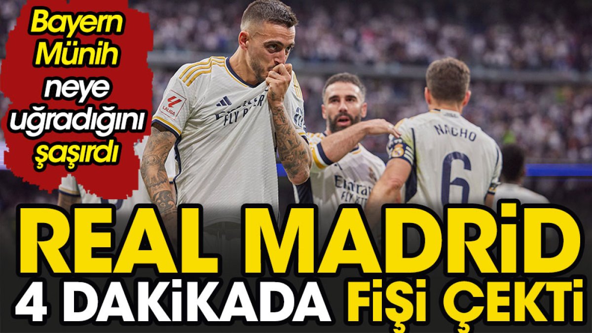 Real Madrid 4 dakikada fişi çekti. Bayern Münih'i mat etti