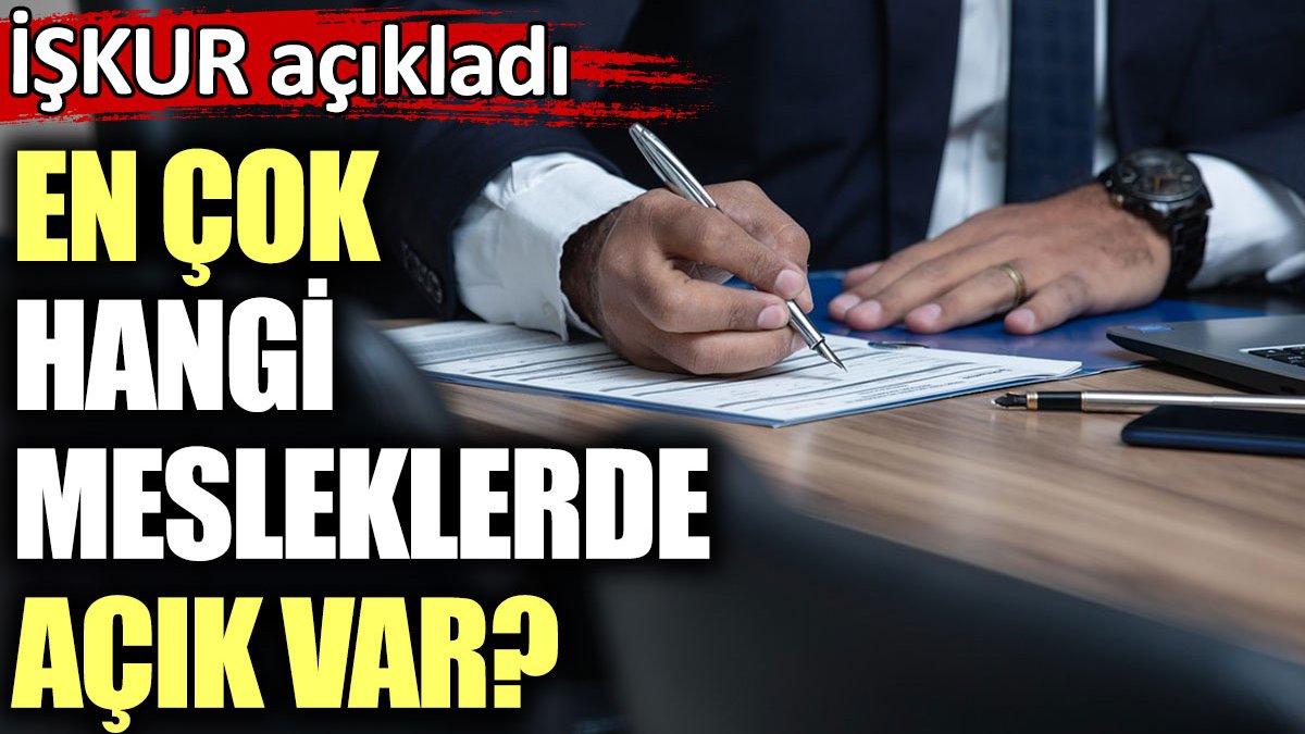 En çok hangi mesleklerde açık var? İŞKUR açıkladı