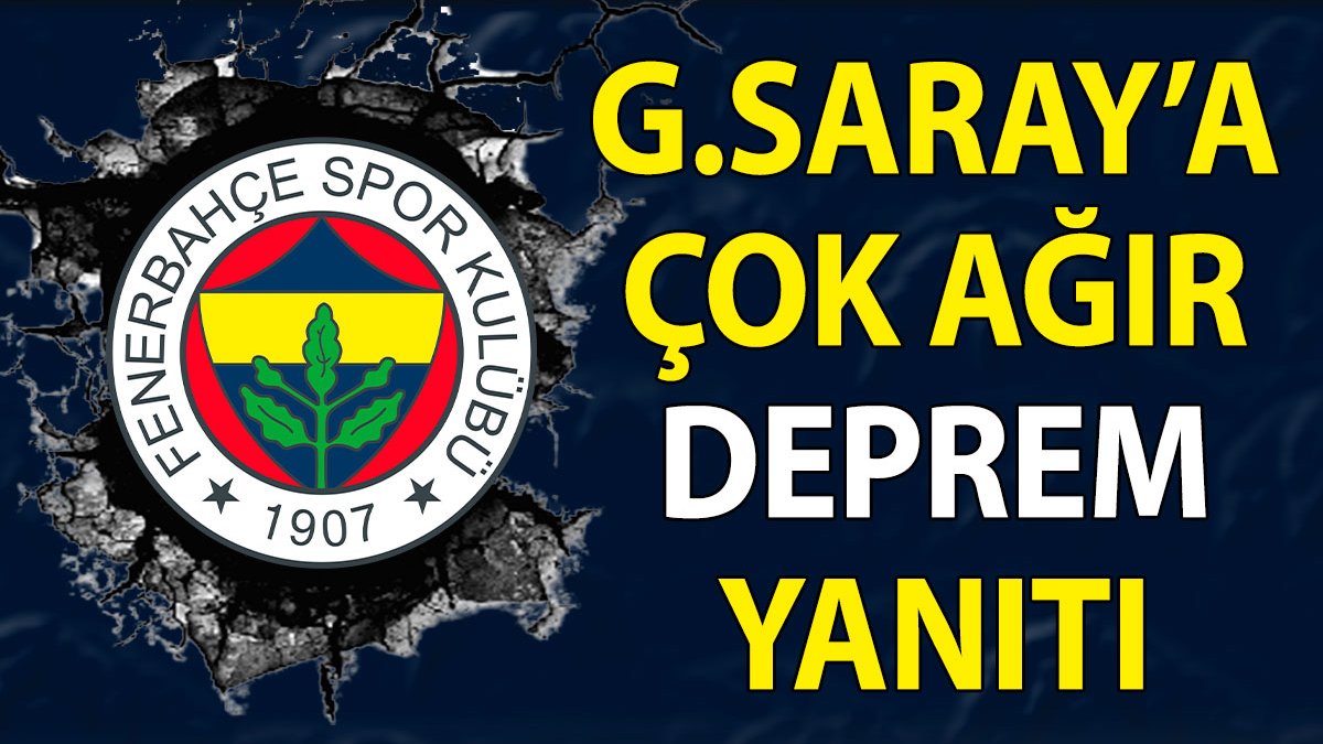 Fenerbahçe'den Dursun Özbek'e zehir zemberek deprem yanıtı