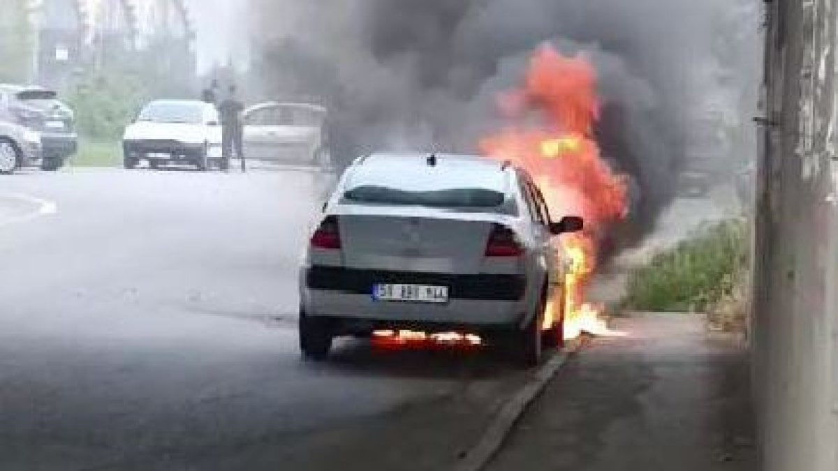 LPG’li otomobil alev topuna döndü