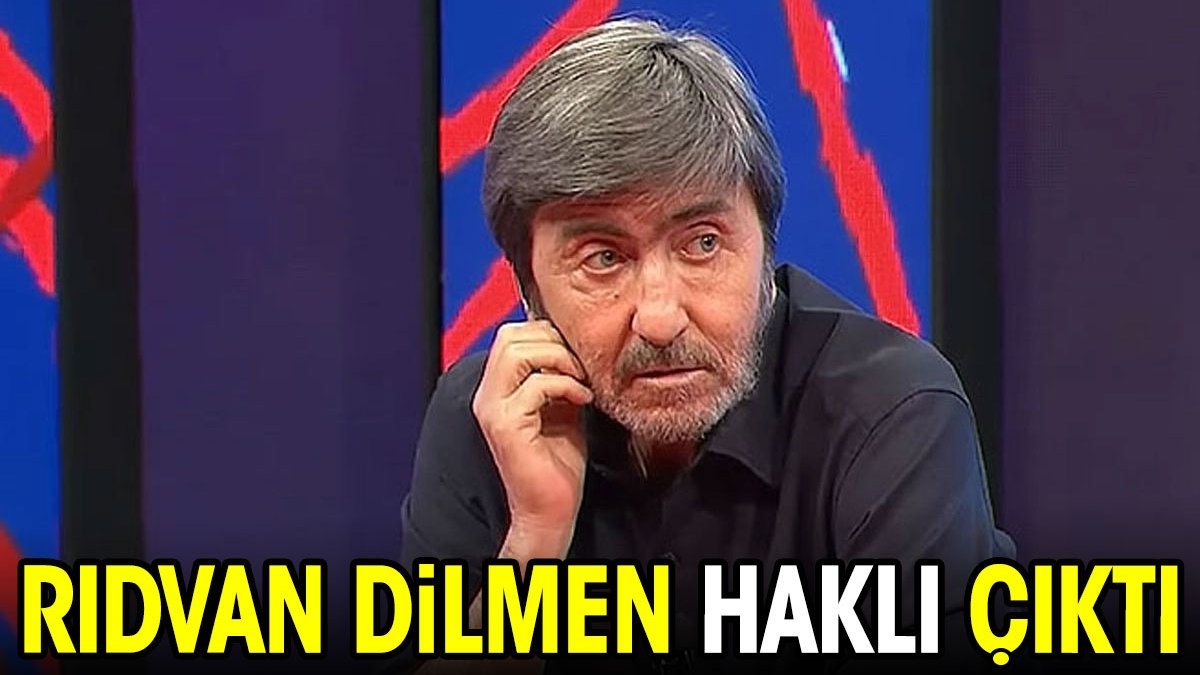 Rıdvan Dilmen haklı çıktı