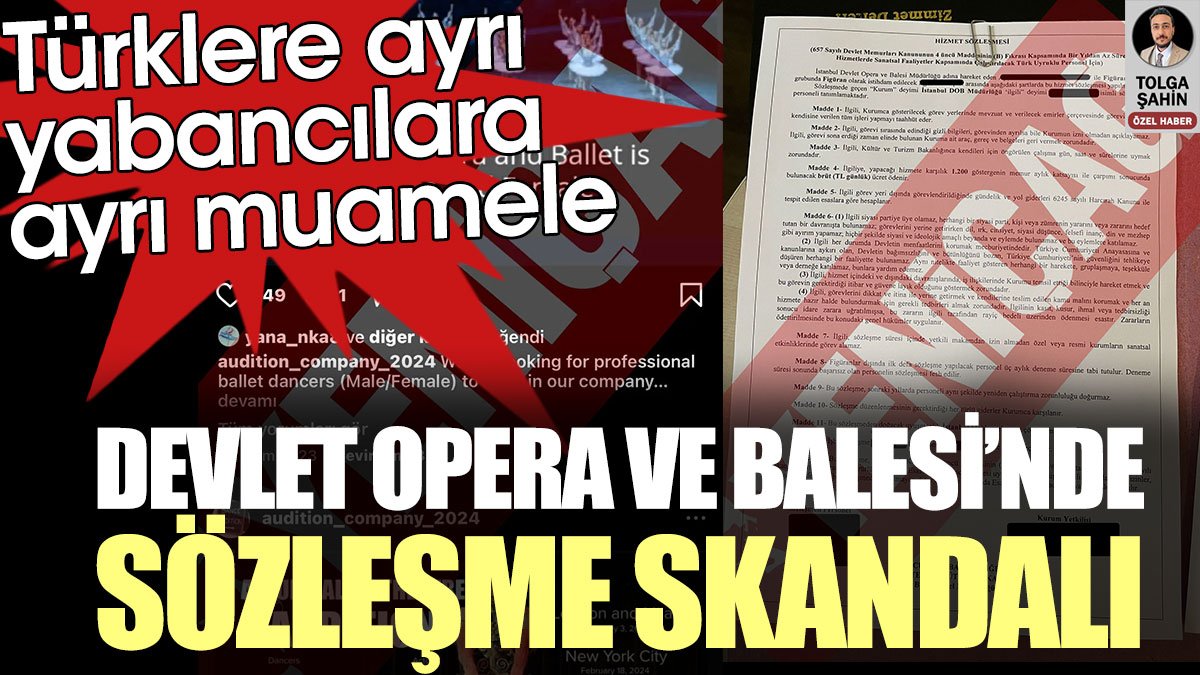 Devlet Opera ve Balesi’nde sözleşme skandalı