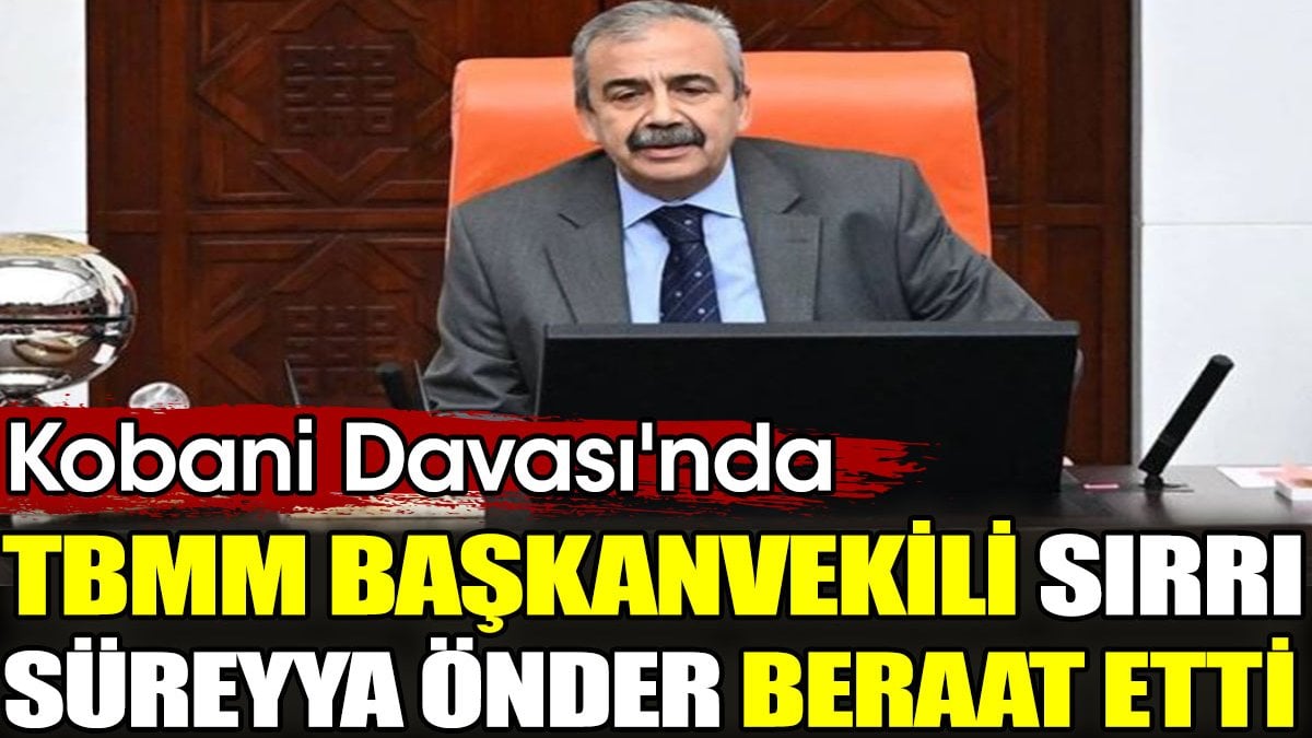 Kobani Davası'nda TBMM Başkanvekili Sırrı Süreyya Önder beraat etti