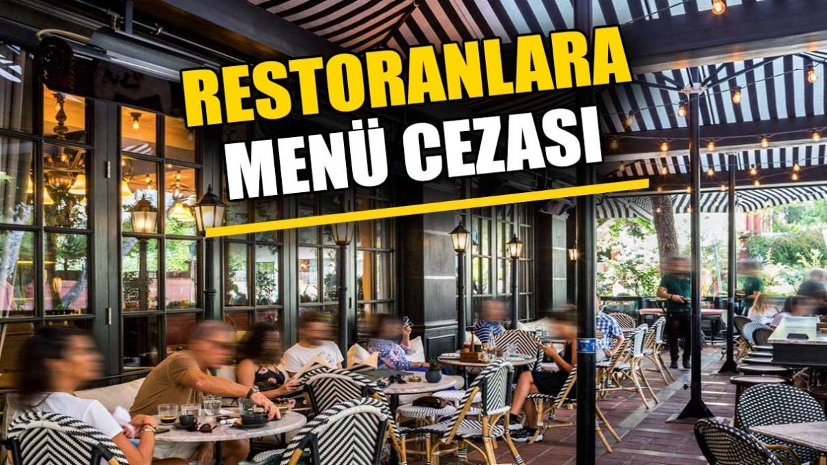 Restoranlara menü cezası