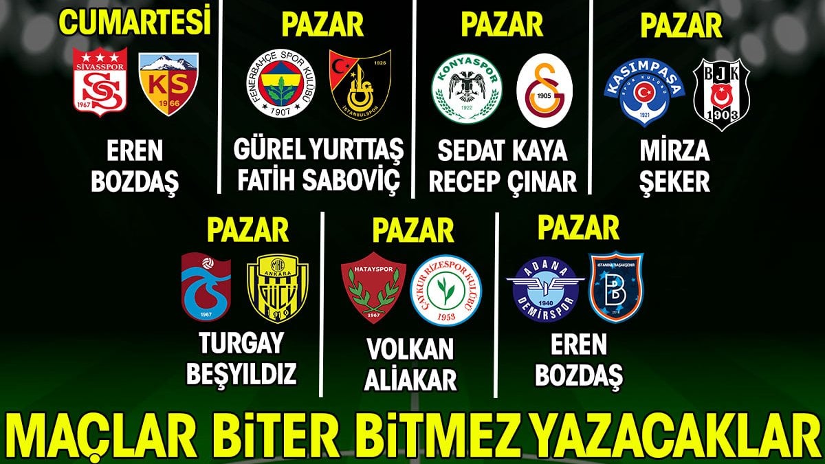 Süper Lig'de merakla beklenen son Yeniçağ'da! Maçlar biter bitmez yazacaklar