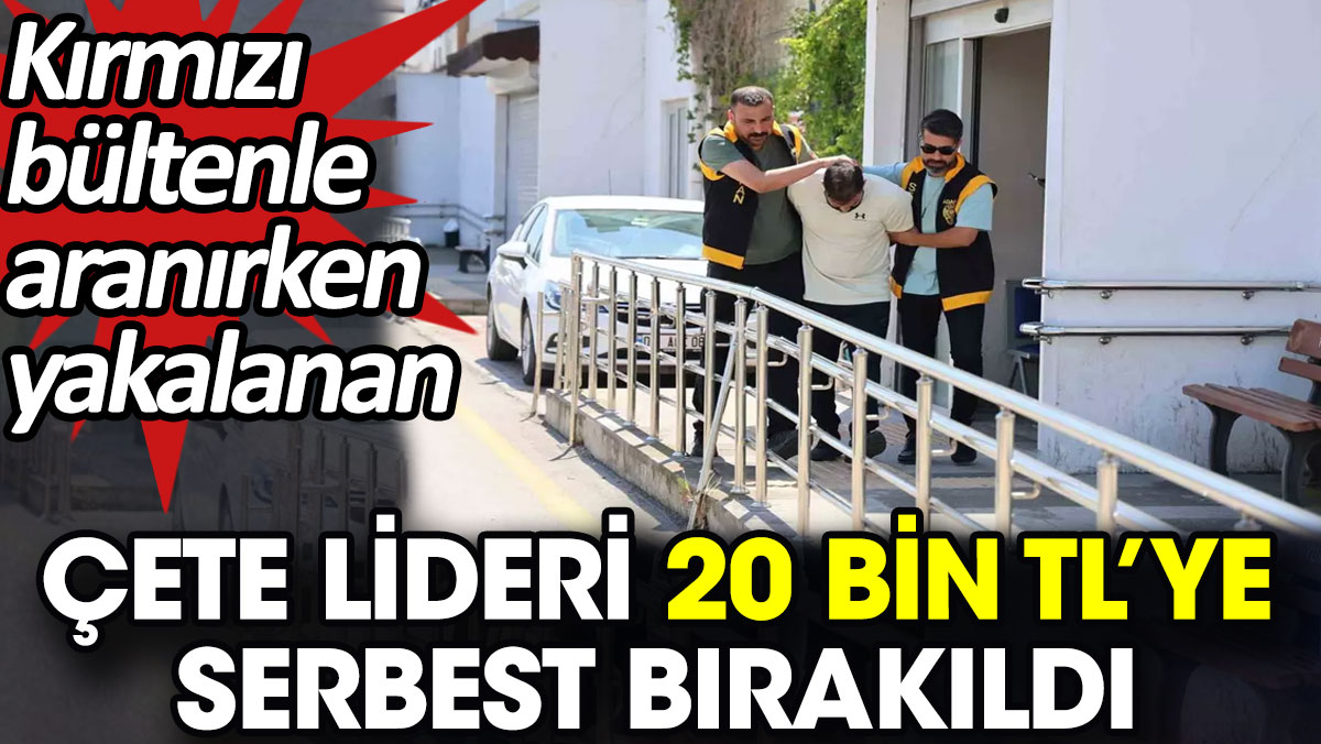 Kırmızı bültenle aranırken yakalanan aradığı çete lideri 20 bin TL’ye serbest bırakıldı