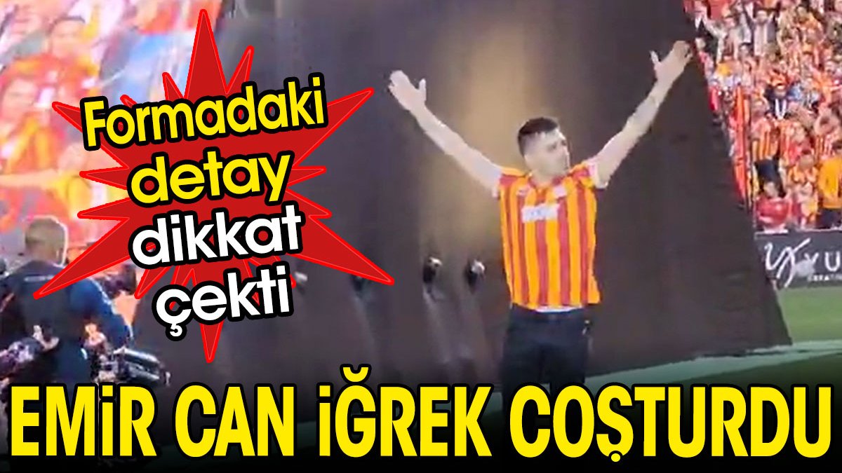 Emir Can İğrek şarkıyı bıraktı taraftarı coşturdu. Formasındaki detay dikkat çekti