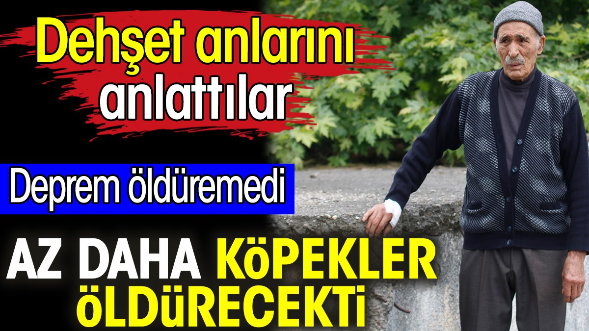 Deprem öldüremedi köpekler öldürecekti. Adamın yaşadığı dehşet anlarını anlattılar