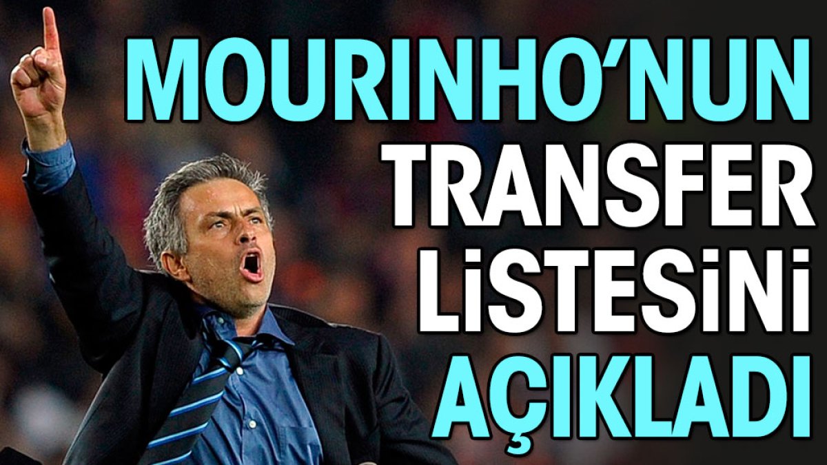 Mourinho’nun transfer listesini açıkladı