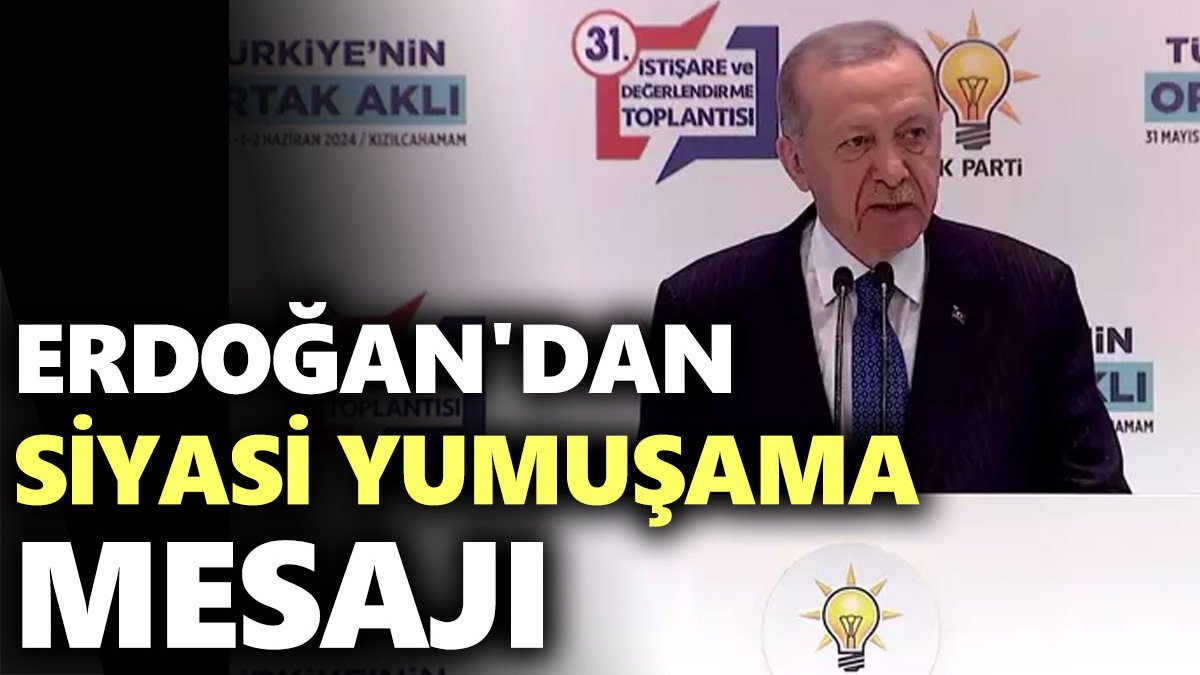 Erdoğan'dan siyasi yumuşama mesajı