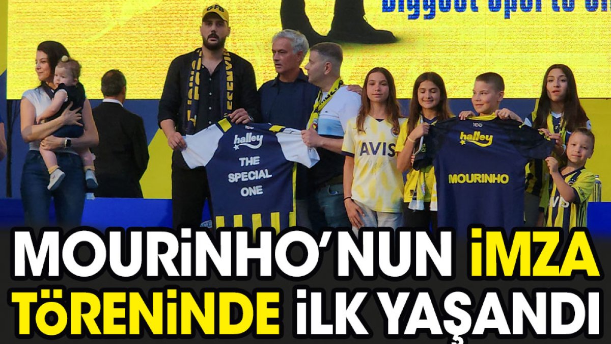 Mourinho'nun imza töreninde ilk yaşandı. Böylesi görülmedi