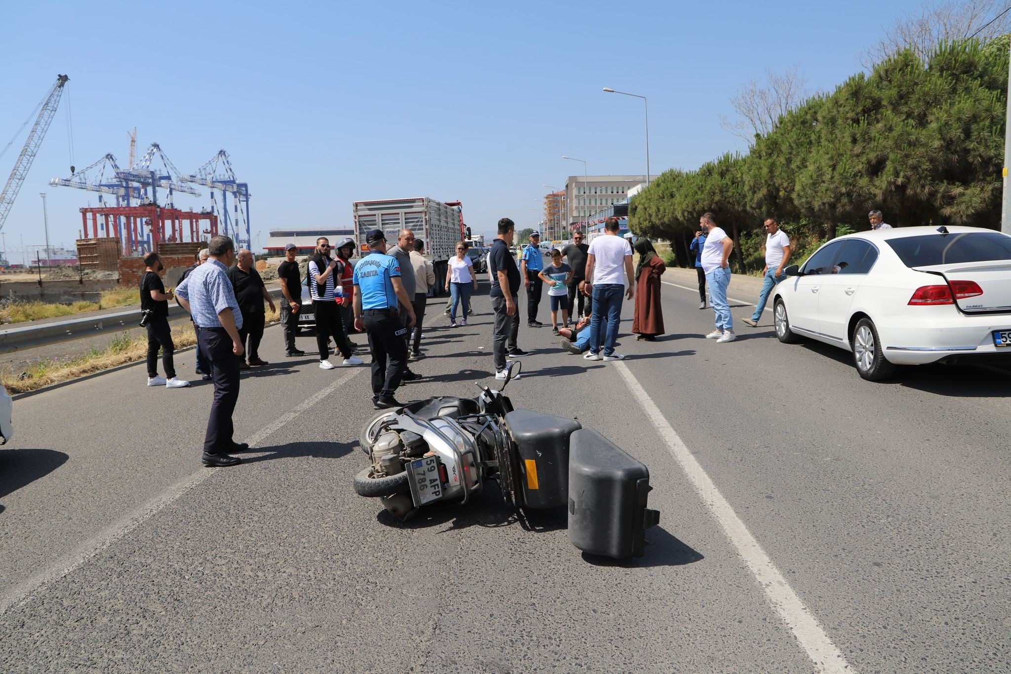 Tekirdağ’da motosiklet kazası