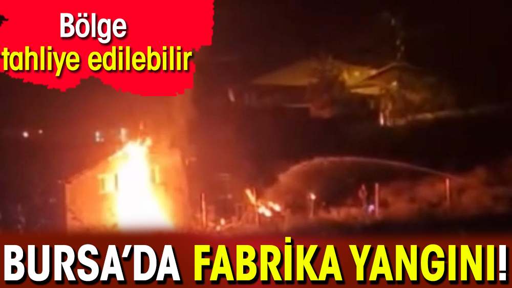 Bursa'da fabrika yangını! Bölge tahliye edilebilir