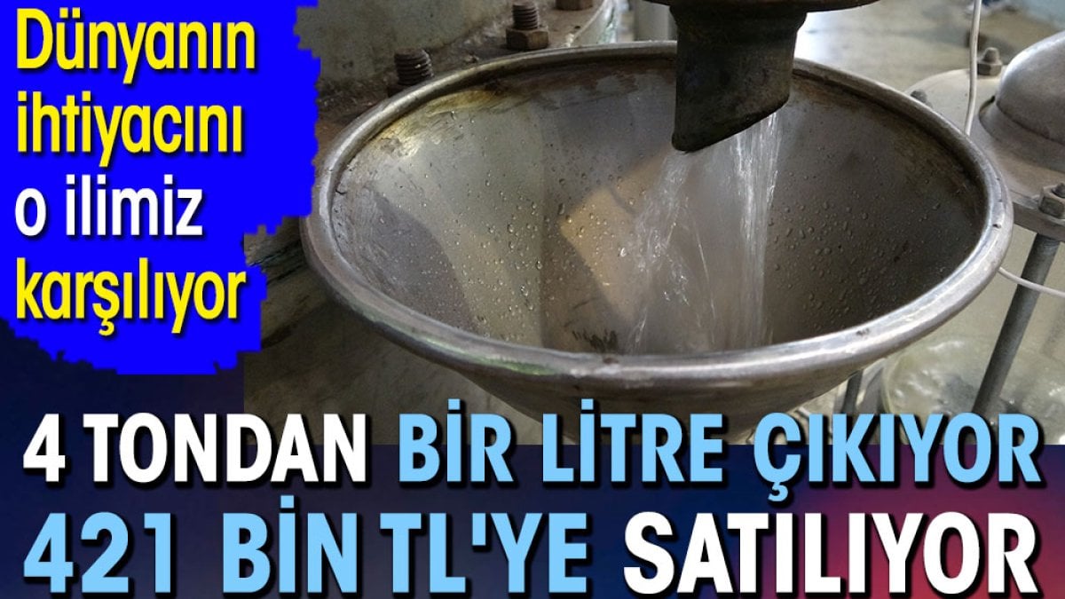 4 tondan 1 litre çıkıyor 421 bin TL'ye satılıyor. Dünyanın ihtiyacını o ilimiz karşılıyor