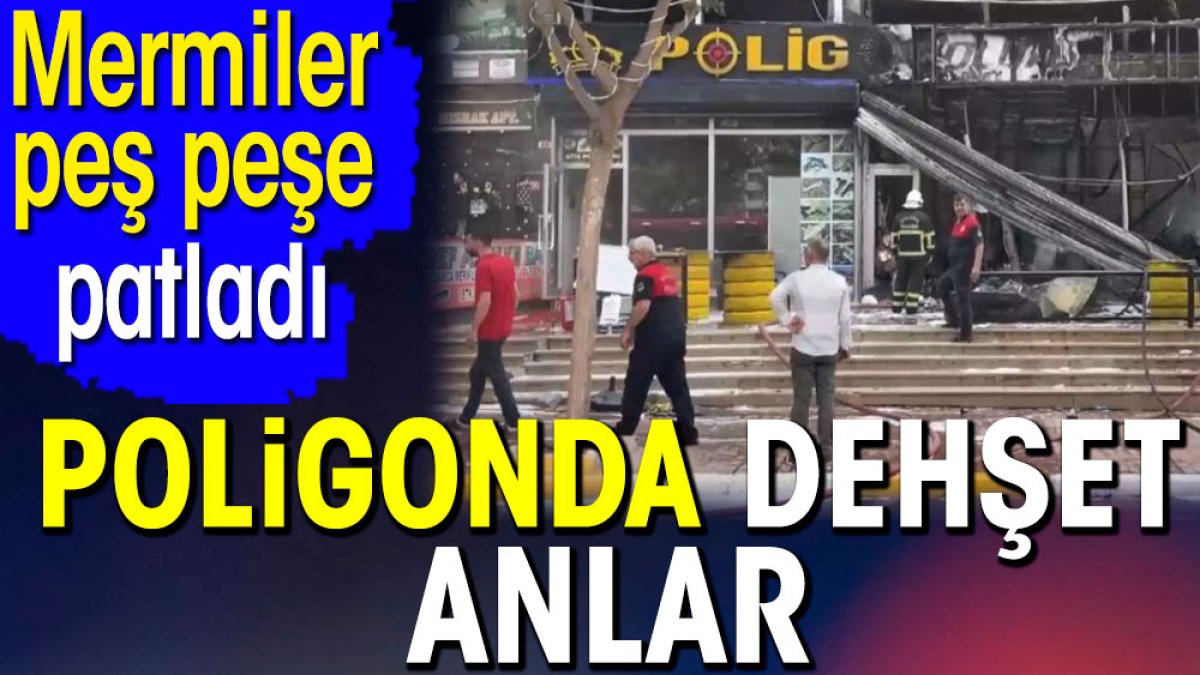 Poligonda dehşet anlar. Mermiler peş peşe patladı