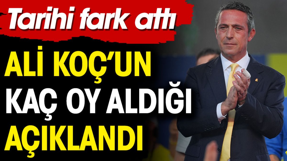 Ali Koç'un kaç oy aldığı açıklandı. Tarihi fark attı