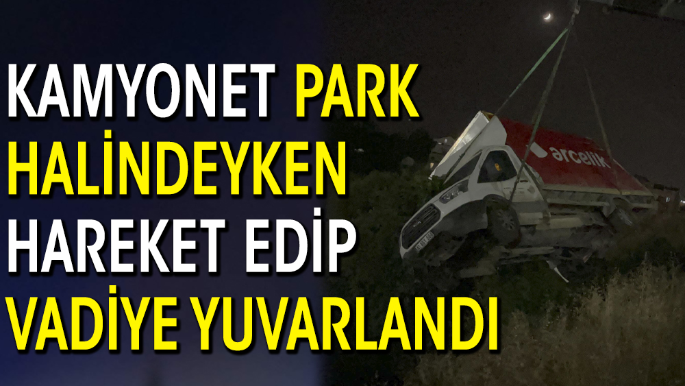 Kamyonet park halindeyken hareket edip vadiye yuvarlandı