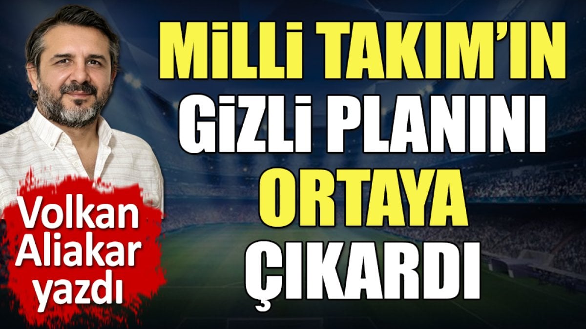 Milli Takım'ın gizli planını ortaya çıkardı