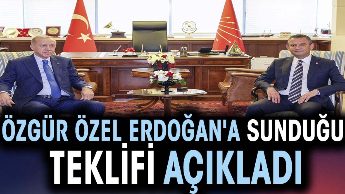 Özgür Özel Erdoğan'a sunduğu teklifi açıkladı