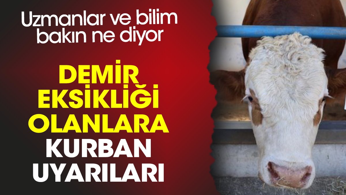 Demir eksikliği olanlara Kurban Bayramı öncesi önemli tavsiyeler. Uzmanlar ve bilim bakın ne diyor