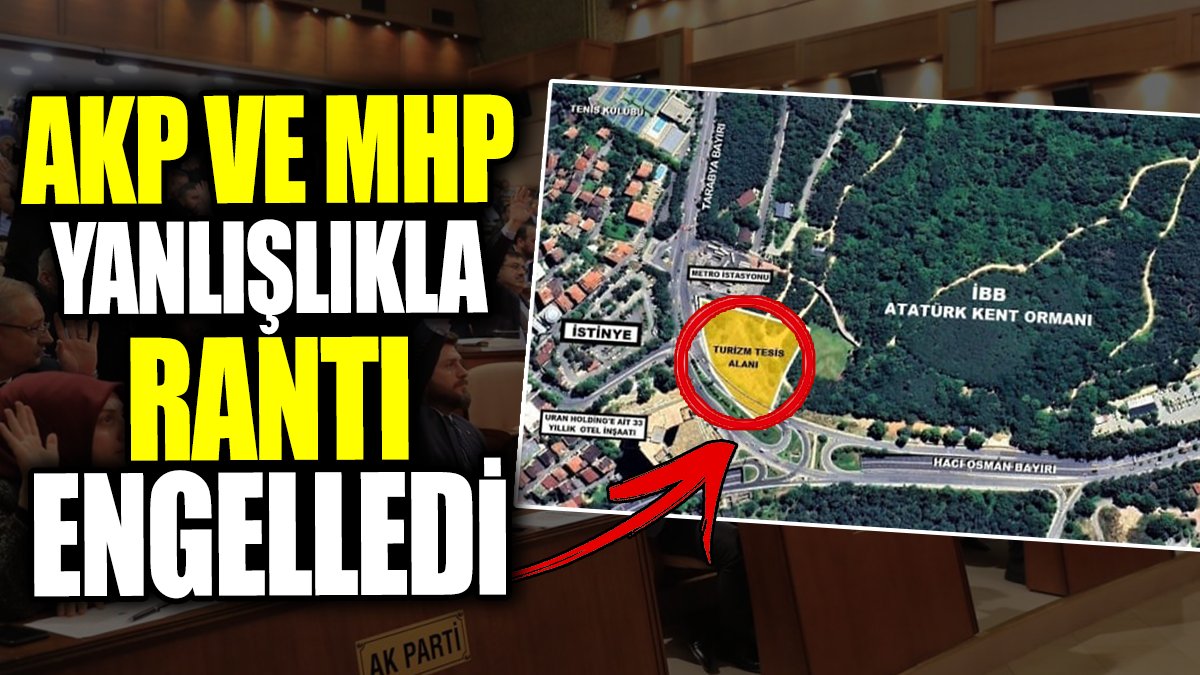 AKP ve MHP yanlışlıkla rantı engelledi