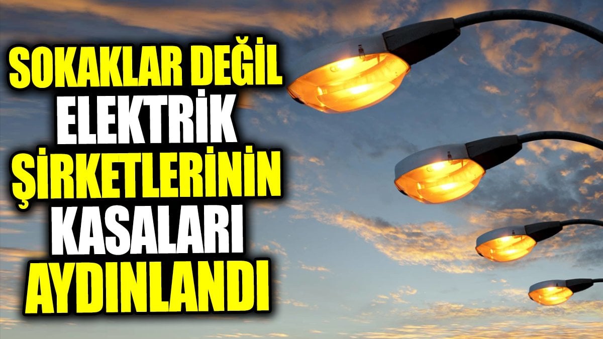 Sokaklar değil elektrik şirketlerinin kasaları aydınlandı