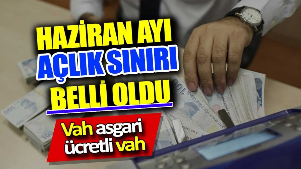 Haziran ayı açlık sınırı belli oldu. Vah asgari ücretli vah